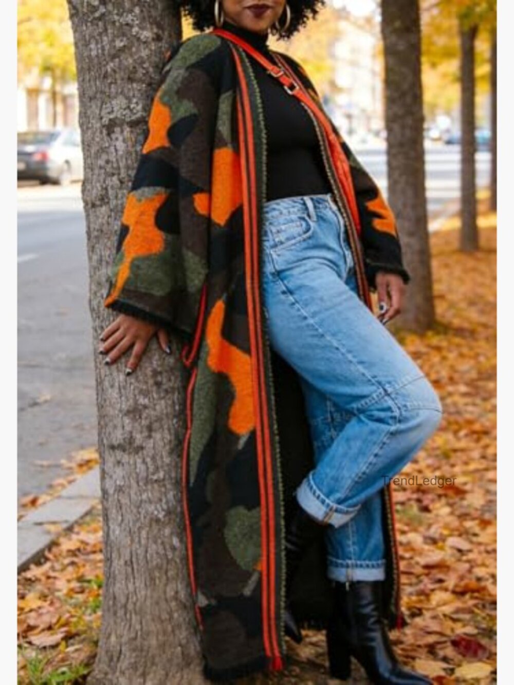 Women's Long Cardigan Sweater Open Front Oversized Chunky Duster Maxi Coat - Picture 4 of 6
